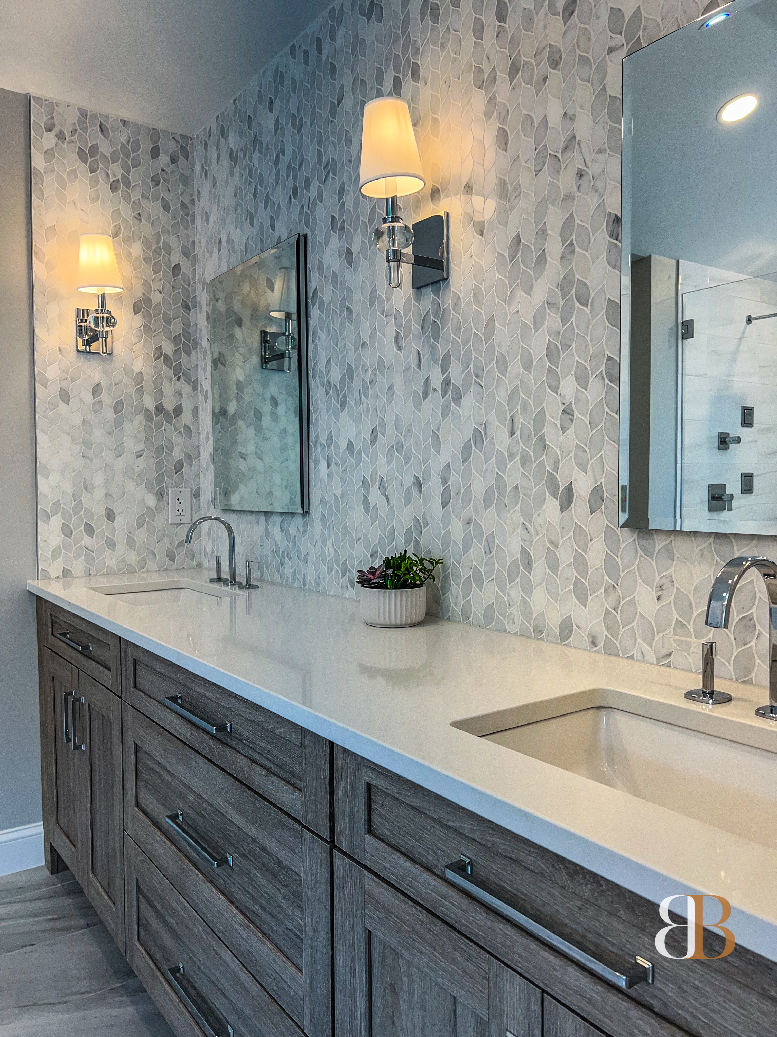 Contemporary bathroom remodel in Berwyn by B&B Associates Creations — photo 4